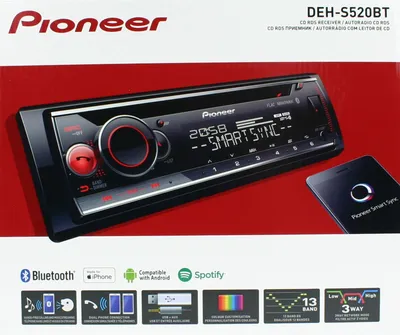 Produktbild von Pioneer DEH-S520BT - Bluetooth | Spotify | CD | MP3 | USB | Android | Multicolor Autoradio