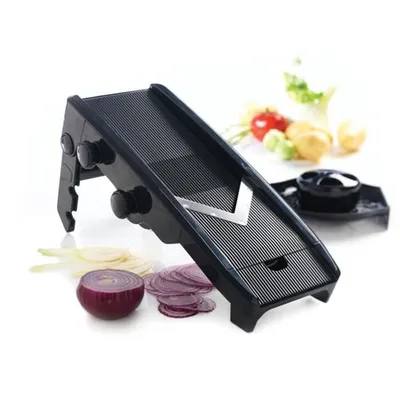 Image de Mastrad Mandoline avec lames en V, Trancheur de cuisine, Hachoir, Trancheur, Plastique, Noir, F20900