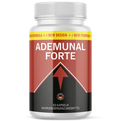 Produktbild von Ademunal Forte Kapseln | Kraft für den aktiven Mann| Inhalt 60 Kapseln
