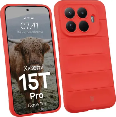 Produktbild von Robuste Handyhülle für Xiaomi 15T Pro, Bizon Case Tur, Rot