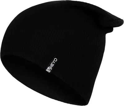 Produktbild von Herren Mütze HEYO Damen Beanie aus Baumwolle Slouch Beanie Übergangsmütze Elastisch Gerippt Schwarz
