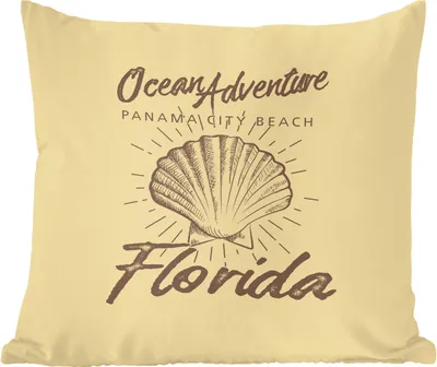 Produktbild von MuchoWow® Zierkissen Sofakissen Wohnzimmer Dekokissen 40x40 cm Muschel - Vintage - Meer - Foto Kissen - Schlafzimmer Dekoration