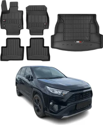 Zdjęcie produktu dla Zestaw dywaników i bagażnika do Toyoty RAV4 2018-2022 TPE czarny