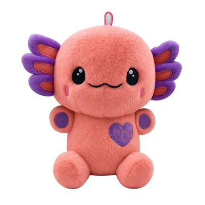 Produktbild von Kuscheltier Axolotl 25 cm rosa-lila – Weiches Plüschtier, Stofftier