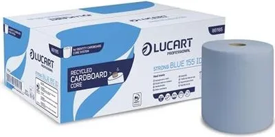 Produktbild von Papierhandtücher "Strong Blue 155 ID", blau, 2-lagig, 6 Rollen, LUCART 861185