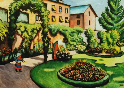 Produktbild von Kunstkarte August Macke "Der Macke'sche Garten in Bonn"