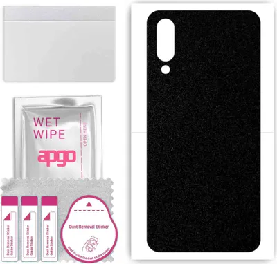 Produktbild von apgo Rückseite Schutzfolie, Skin, kompatibel mit Xiaomi Mi 9 Pro 5G, Hinten Displayschutzfolie aus Vinylfolie, kratzfest, einfache Montage - Mattschwarz