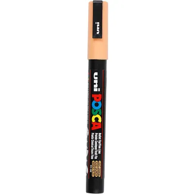 Produktbild von Uni Posca Marker, Strichstärke: 0,9-1,3 mm,  PC-3M , Blassorange, fein, 1Stck