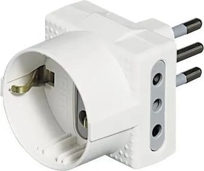 Immagine prodotto di bticino S3610D Adattatore Triplo per Presa di Corrente Bianco 250V 10A Maschio/Femmina