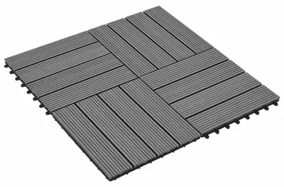 Obrázek produktu pro Dlažba na terasu 22 pcs Šedá 30 x 30 cm Dřevoplast