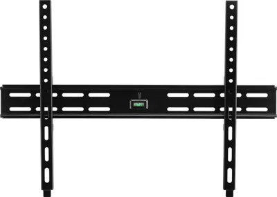 A black TV wall mount is shown against a white background.