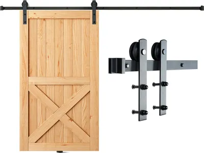 Obrázek produktu pro 244cm kování pro posuvné dveře Systém posuvných dveří ve tvaru I s dvoudílnými kolejnicemi Nosnost 150 kg Pojezdová kolejnice Ideální pro posuvné dveře o tloušťce 32-45 mm a šířce 1,12-1,32 m