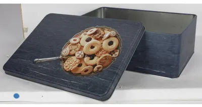 Image de 12 pièces de boîte à biscuits en métal pour conserver les biscuits dans le récipient de la cuisine