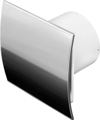 Produktbild von Wohnraumlüfter Lüfter Badlüfter Deckenlüfter Ventilator Badventilator Ø 100 mm Feuchtesensor / Hygrostat edelstahl gebogen
