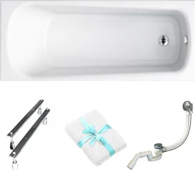 Produktbild von Cersanit | Badewanne - Wanne Rechteckig Nao - 170x70 Cm - Acryl - Mit Siphon Und Füßen - Weiß