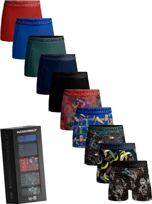 Produktbild von Muchachomalo Herren Boxershorts – 10er Pack – Baumwolle Stretch – Bequeme Unterwäsche – Größe 7XL - U-REMIX1010-11