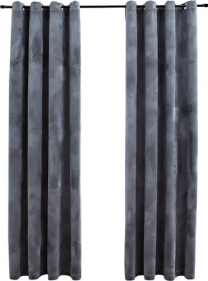 Obrázek produktu pro vidaXL zatemňovací závěsy s očky 2 ks sametové antracitové 140x175 cm