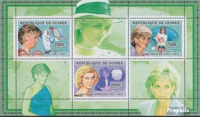 Produktbild von Briefmarken Guinea 2006 Mi 4335-4337 Kleinbogen (kompl. Ausgabe) postfrisch Diana