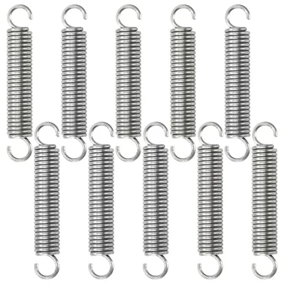 Zugfedern 45 mm, Doppelhaken, Edelstahl, 1,2 mm, 8 mm, 4,20 kg, 10 St.
