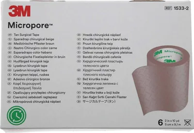 Immagine prodotto di Cerotto in tessuto non tessuto microporoso 5cmx9,1m pelle 1533-2 6 pz