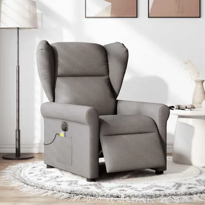Produktbild von vidaXL Massagesessel Elektrisch Taupe Stoff