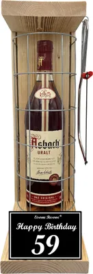 Produktbild von Asbach Uralt - 59 Happy Birthday - Eiserne Reserve Gitterkäfig Geschenk 59. Geburtstag