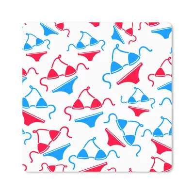 Produktbild von MuchoWow® Mauspad Mousepad Bikini - Strand - Schnittmuster 20x20 cm - Mousepads - Maus Mat - Pad - Mausunterlage - Desk Mat - Bureauartikeln