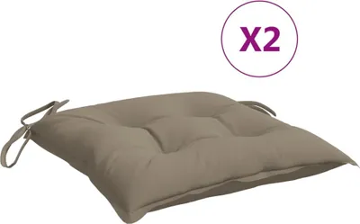 Produktbild von vidaXL Palettenkissen 2 Stk. Taupe 50x50x7 cm Oxford-Gewebe