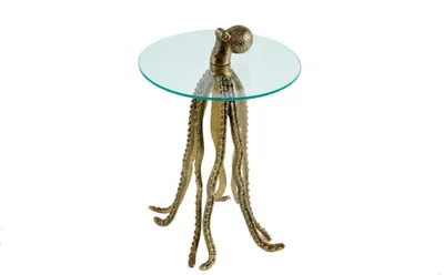 Image de Table d'appoint 70 cm en verre, design moderne pour le salon - ACHETER MAINTENANT