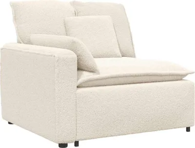 Zdjęcie produktu dla Modułowy moduł końcowy sofy SYFAX™ z poduszką podłokietnika kremowy 100 cm