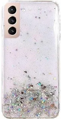 Produktbild von Wozinsky Star Glitter Silikonhülle für Samsung Galaxy S21 Plus 5G/Galaxy S30 Plus - Weiss KP9957