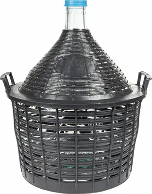 Produktbild von Weinballon mit Kunststoffkorb 20L - Glasballon