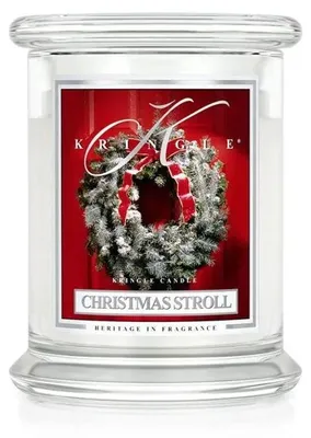 Productafbeelding van Kringle Candle Kerstwandeling, geurkaars, medium formaat, met 2 lonten (411 g)