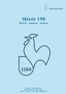 Zdjęcie produktu dla Hahnemühle 60127432 Szkicownik - A4, 190 g/m², 50 arkuszy