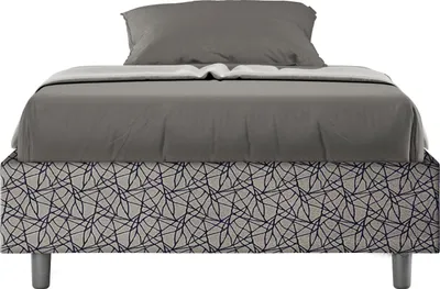 Produktbild von ITYHOME - Gepolstertes Bett mit Bettkasten 120x190 mit Stoffbezug Era 9 Blau Azelia