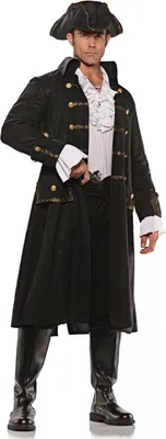 Produktbild von Piraten Captain Kostüm für Fasching und Halloween Männer Größe: XL-XXL