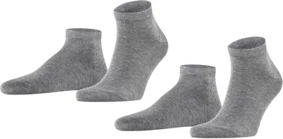 Produktbild von 2er Pack FALKE Happy Sneakersocken Herren light greymel. 43-46