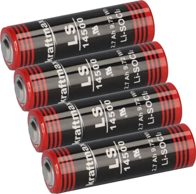 Immagine prodotto di 4x Kraftmax Batteria al litio 3,6V LS14500 ER14505 AA - Cella