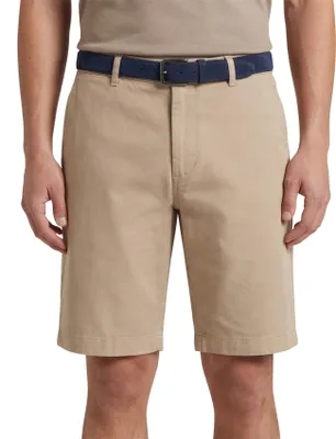 Produktbild von Brax Klassische Bermuda Shorts aus 95% Baumwolle und 5% Elasthan beige einfarbig