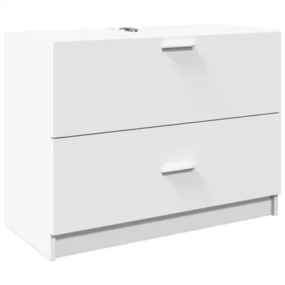 Produktbild von Waschbeckenunterschrank Weiß 78x37x59 cm Holzwerkstoff