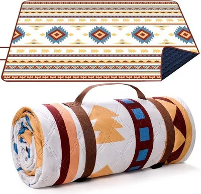 Zdjęcie produktu dla Wodoodporny koc piknikowy 200 x 300 cm – mata plażowa z uchwytem do przenoszenia