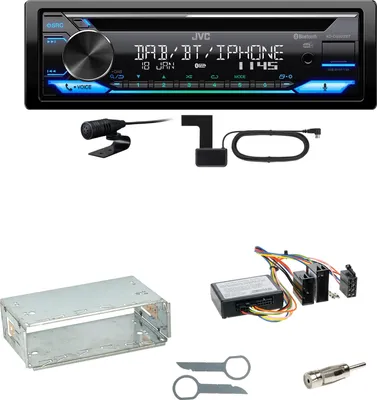 Produktbild von JVC KD-DB922BT Bluetooth Digitalradio Einbauset für Mercedes W210 ab 08/99