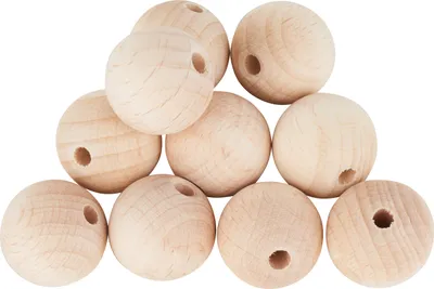 Produktbild von VBS Holzkugeln durchgebohrt "Ø 20 mm" 10 Stück