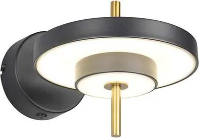 Image de Applique LED, CCT, intensité lumineuse variable, réglable, noir, L 30 cm