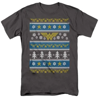 Immagine prodotto di Maglietta Wonder Woman, unisex, per uomo/donna, design natalizio, modello TV39958 (taglia S), colore antracite