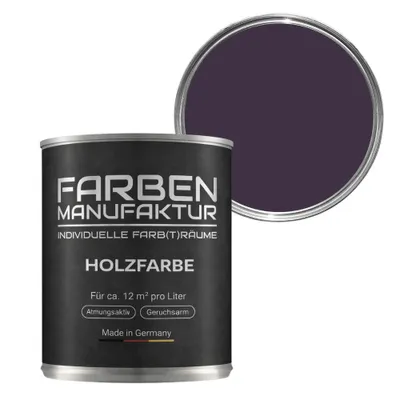 Produktbild von Holzfarbe Wetterschutzfarbe Holzlack Holzschutzlack Holzdecklack Trendfarbe 1L - Dunkel lila
