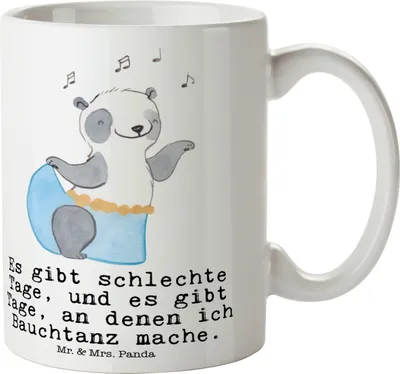 Produktbild von Mr. & Mrs. Panda Pott Panda Bauchtanz - Weiß - Geschenk, Tasse, Teetasse, Teebecher, Kaffeebecher, Orientalischer Tanz, Kaffeetasse, Tanzen, Teepott