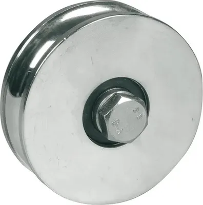 Image de Roue pour Portail Coulissant Ø 120mm- 2 Roulement à Billes - Gorge Demi-rond - IBFM - 363120