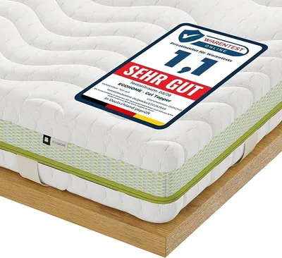 Imagen del producto de Topper de gel de 140x200 cm, altura H3/H4 | 7 cm de altura | Topper para colchón con 7 zonas