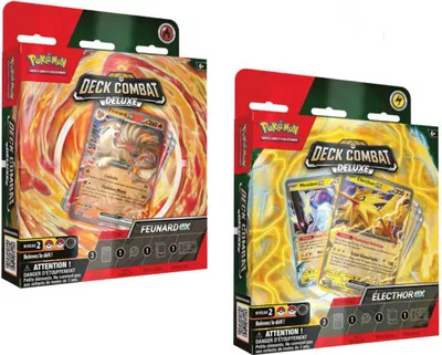 Produktbild von Pokemon, Feunard-EX & Électhor-EX Glitzer-Kampfdeck, 60 Karten, Mehrfarbig
